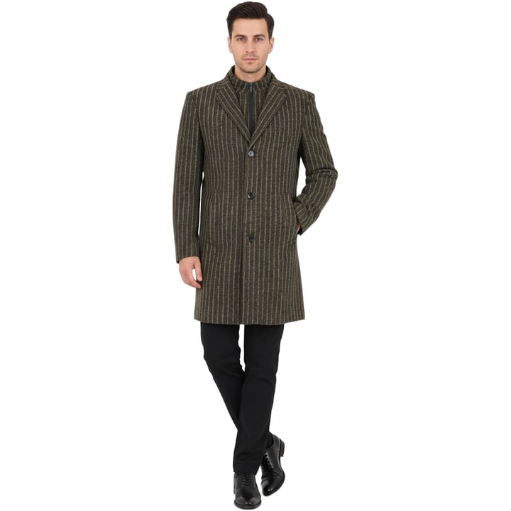 Kaufen Sie Henk ter Horst wintermantel met uitneembare stormflap, gestreept, camel Donkergroen für nur 222,51 CHF bei Henk ter Horst fashion