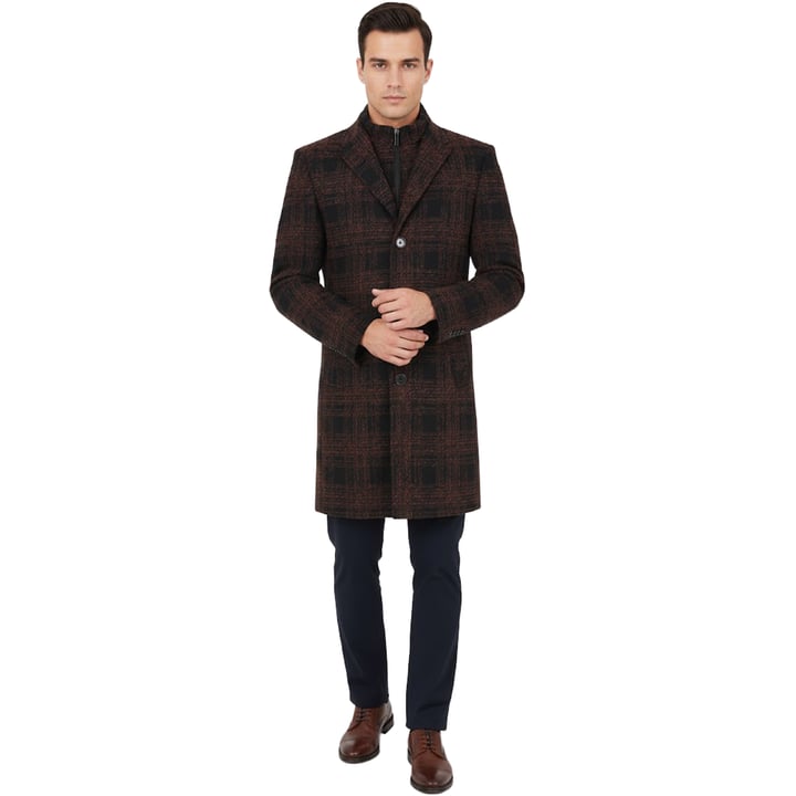 Kaufen Sie Henk ter Horst wintermantel met uitneembare stormflap, geruit Cognac für nur 222,51 CHF bei Henk ter Horst fashion