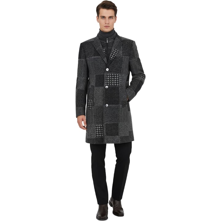 Kaufen Sie Henk ter Horst wintermantel met uitneembare stormflap. Patchwork geruit Antraciet für nur 222,51 CHF bei Henk ter Horst fashion