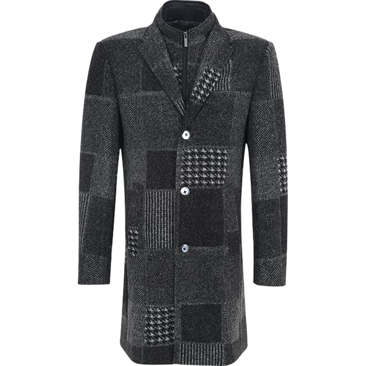 Kaufen Sie Henk ter Horst wintermantel met uitneembare stormflap. Patchwork geruit Antraciet für nur 222,51 CHF bei Henk ter Horst fashion