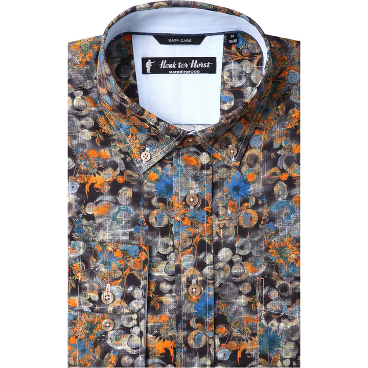 Kaufen Sie Henk ter Horst 100% katoenen overhemd met lange mouw en grafische bloemen Oranje für nur 75,23 CHF bei Henk ter Horst fashion