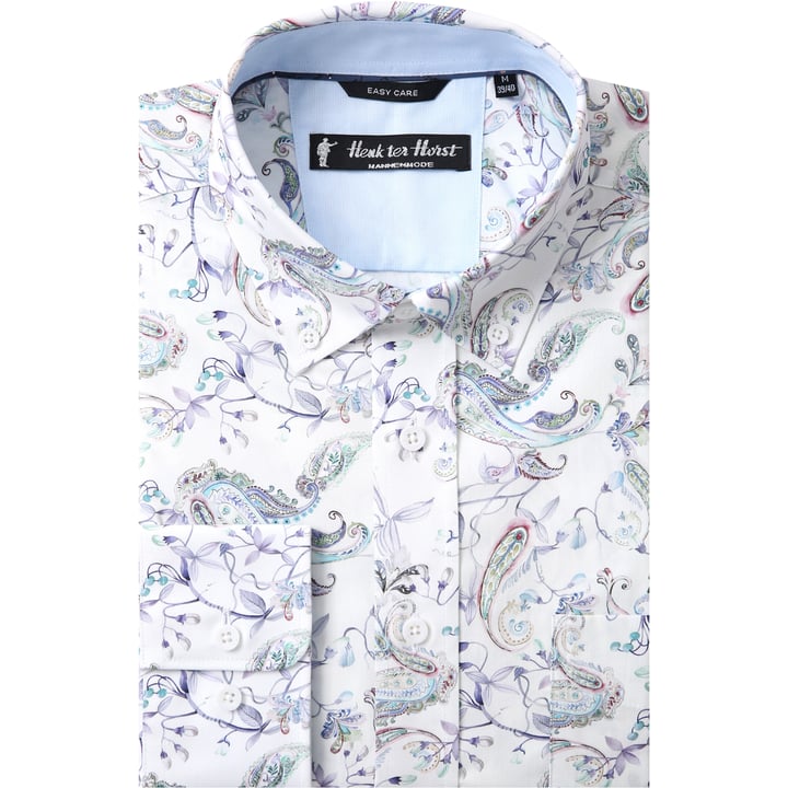 Kaufen Sie Henk ter Horst 100% katoenen overhemd met lange mouw en florale pastel paisley Lichtgroen für nur 75,23 CHF bei Henk ter Horst fashion