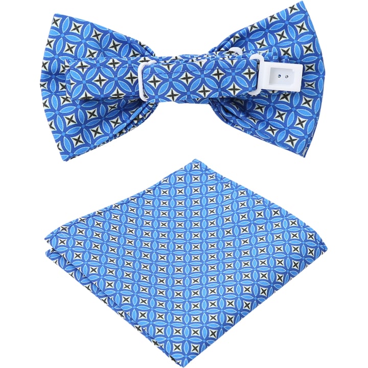 Henk ter Horst Fliege aus 100% Baumwolle mit grafischem Blumen-Plus-Print Blau