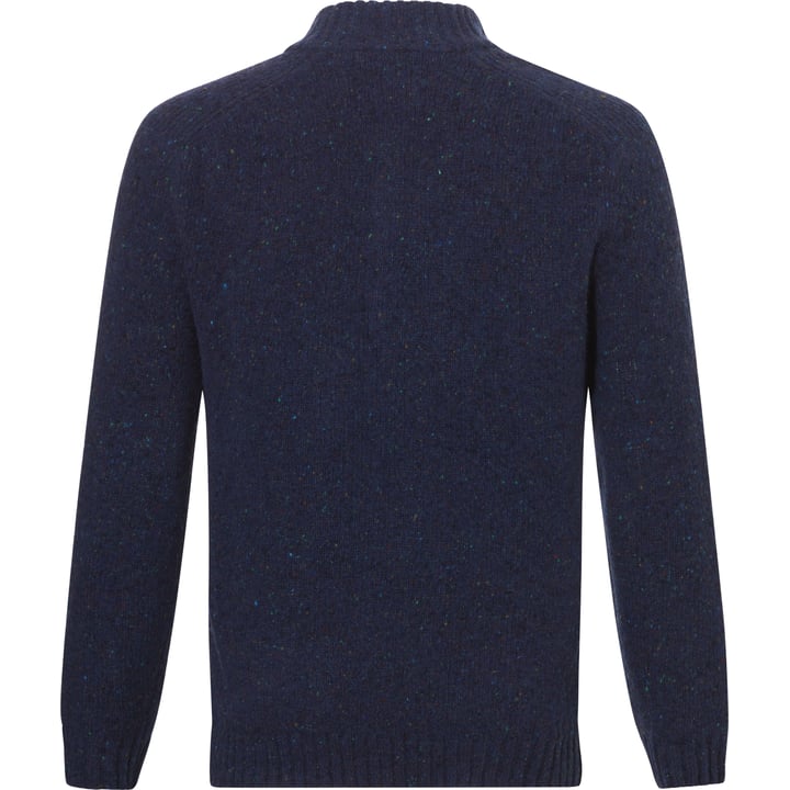 Baileys Troyer Strickpullover mit Reißverschluss | Schurwollmischung | Dunkelblau meliert