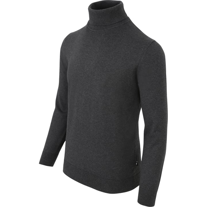 Henk ter Horst Herren Rollkragenpullover | Unifarben | 100% Baumwolle | Anthrazit