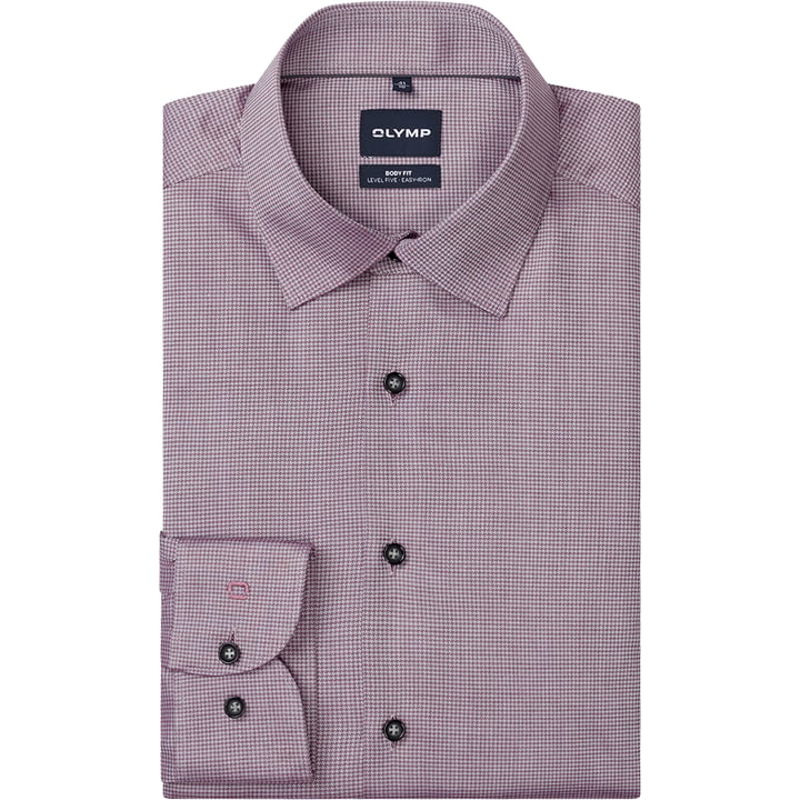 Kaufen Sie OLYMP Level Five body fit overhemd Kent uni bordeaux für nur 65,20 CHF bei Henk ter Horst fashion