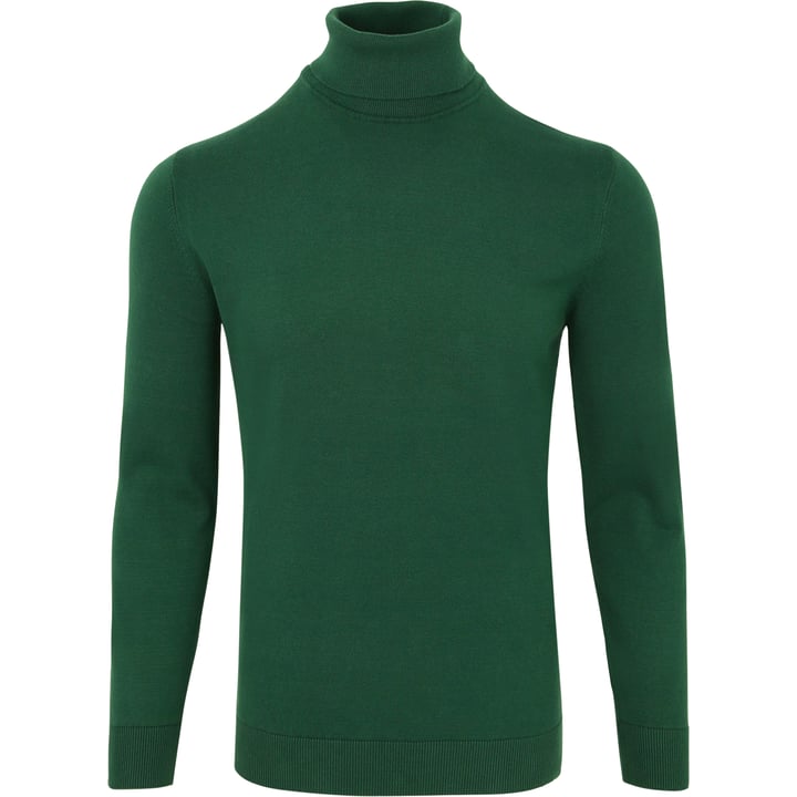 Henk ter Horst Herren Rollkragenpullover | Dunkelgrün | Unifarben | 100% Baumwolle | Casual
