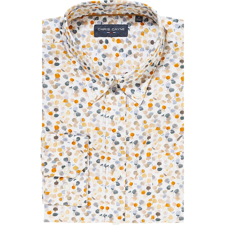 Kaufen Sie Chris Cayne Casualhemd | Aquarell-Blätterprint | Button-down | 100% Baumwolle für nur 37,39 CHF bei Henk ter Horst fashion