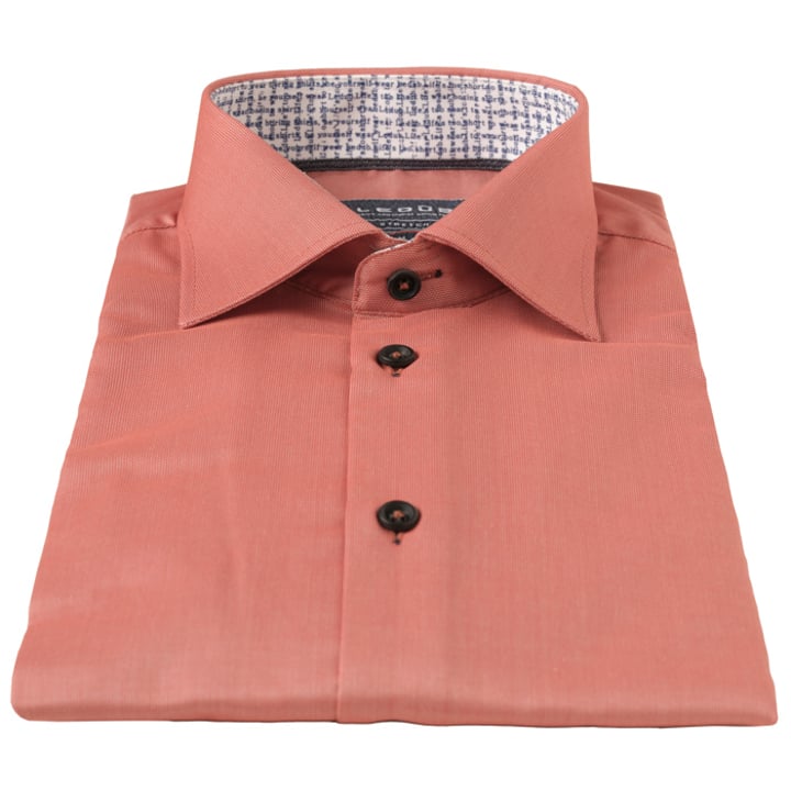 Kaufen Sie Ledub Slim Fit Stretch Langarmhemd meliert rot für nur CHF 76,43 bei Henk ter Horst fashion