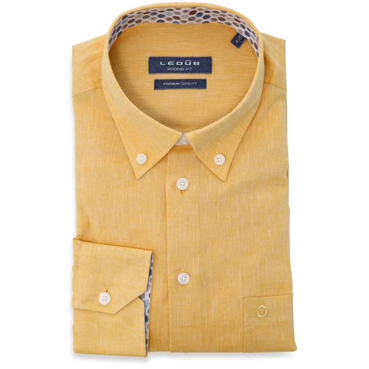 Kaufen Sie Ledub overhemd lange mouw modern fit premium Middengeel  Licht blauw für nur CHF 82,46 bei Henk ter Horst fashion