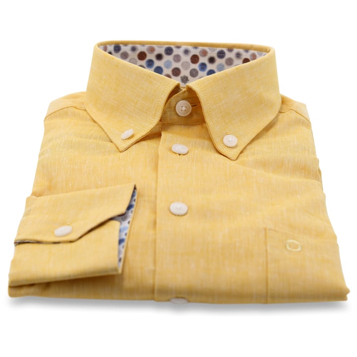 Kaufen Sie Ledub overhemd lange mouw modern fit premium Middengeel  Licht blauw für nur CHF 82,46 bei Henk ter Horst fashion