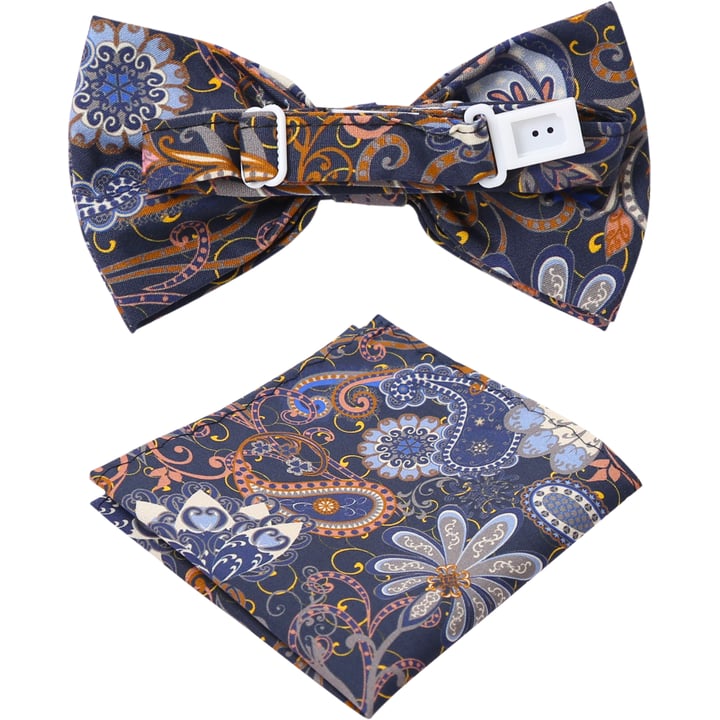 Henk ter Horst Fliege aus 100% Baumwolle mit Paisley-Blumenprint Braun