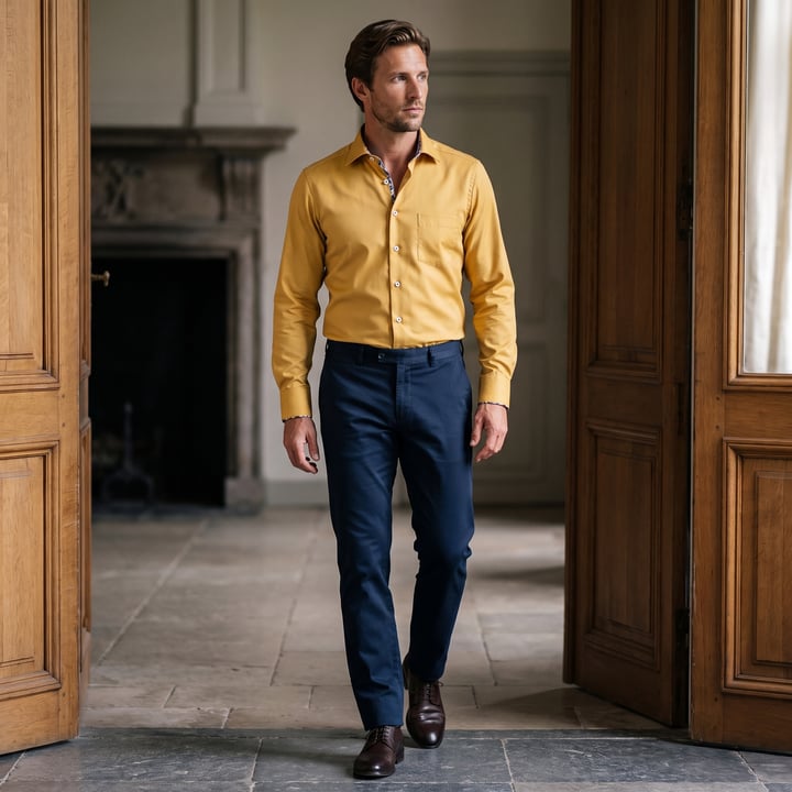 Kaufen Sie Eterna modern fit 100% katoen easy iron overhemd met lange mouw en borstzakje gelb für nur 74,91 CHF bei Henk ter Horst fashion