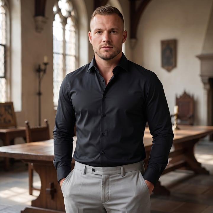 Kaufen Sie Shirt stretch Black Flexx Flexx Zwart für nur 83,14 CHF bei Henk ter Horst fashion