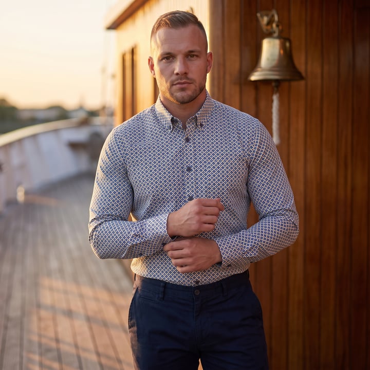 Kaufen Sie Printoverhemd LM stip in ruitje Chris Cayne Okergeel für nur 65,03 CHF bei Henk ter Horst fashion
