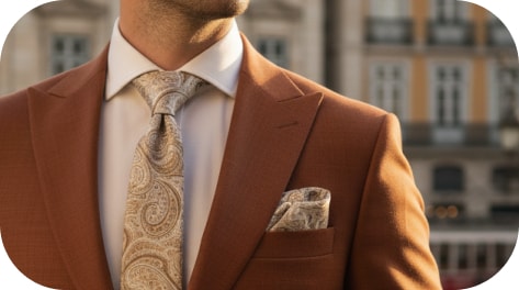 Suit detail close-up