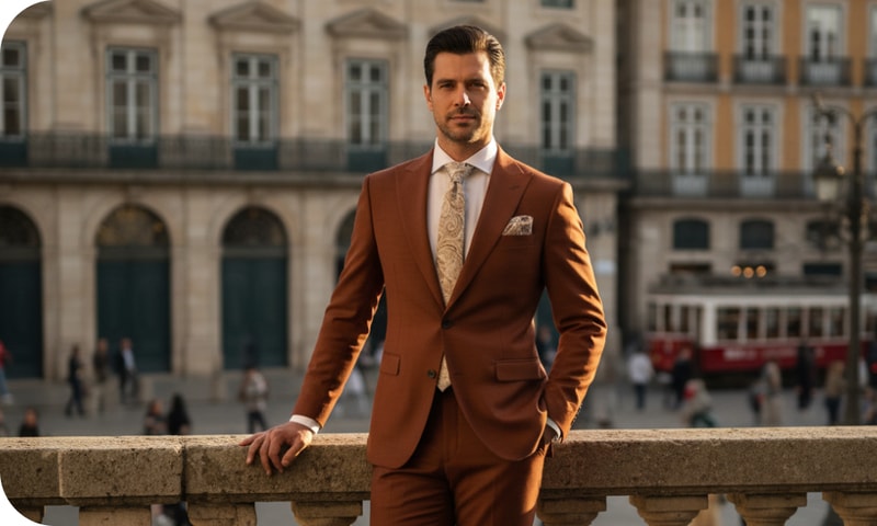 Model in suit
