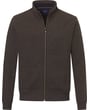 Baileys Strickjacke mit Reißverschluss | Stehkragen | Braun meliert | Baumwollmischung
