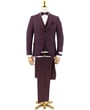 Kaufen Sie Wilvorst 3-teiliges Hochzeitskostüm mit karierter Weste Bordeaux für nur CHF 924,92 bei Henk ter Horst fashion