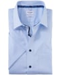 Olymp Tendenz modern fit Baumwollhemd kurzarm Blau