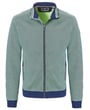 Baileys Modern Fit Sommer Strickjacke aus Baumwolle mit Reißverschluss und Dobbymuster Grün