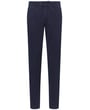 Henk ter Horst Chino Hose mit Bundfalte | Baumwolle mit Stretch | Uni | Dunkelblau