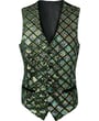 Kaufen Sie Henk ter Horst Feestgilet jacquard diamantpatroon pailletten iriserend glanzend glitter waistcoat smokinggilet Petrol für nur 93,30 CHF bei Henk ter Horst fashion