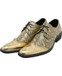 Henk ter Horst Luxe Schuhe mit Python-Print und Metallic-Spitze Gold