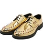 Henk ter Horst Lackschuh gold mit dicken Noppen. Gold