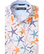 Kaufen Sie Henk ter Horst 100% katoenen overhemd met korte mouw en zeesterren print Zalm für nur 73,89 CHF bei Henk ter Horst fashion
