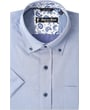 Kaufen Sie Henk ter Horst 100% katoenen business overhemd met korte mouw en contrastbeleg in de kraag Blauw für nur 63,11 CHF bei Henk ter Horst fashion