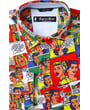 Kaufen Sie Henk ter Horst 100% katoenen overhemd met lange mouw en pop art strip Rood für nur 75,23 CHF bei Henk ter Horst fashion