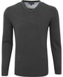 Henk ter Horst Herren V-Ausschnitt Pullover 100% Baumwolle Anthrazit