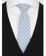 Henk ter Horst Krawatte aus 100% Baumwolle mit Karo-Muster und kleinem Blumenprint Blau