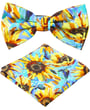 Henk ter Horst Fliege aus 100% Baumwolle mit gefärbtem Sonnenblumen-Print Gelb