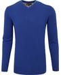 Henk ter Horst Herren Pullover mit V-Ausschnitt | Unifarben | 100% Baumwolle | Blau