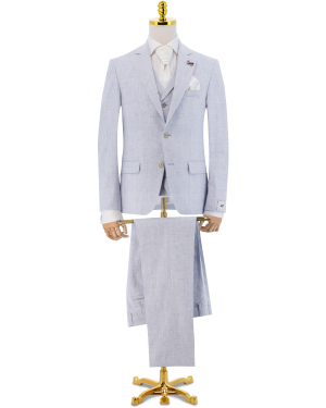Kaufen Sie Atelier Torino 3-teiliger Leinenanzug Hellblau für nur CHF 939,84 bei Henk ter Horst fashion